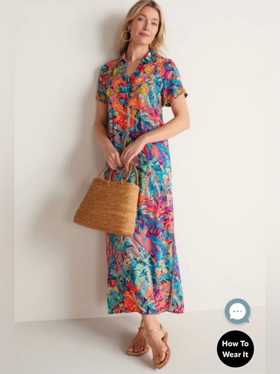 Soft Surroundings Dresses & Skirts - Soft Surroundings Florence Dress - Maxi, Tropicana Multi, Resortwear, Beaded